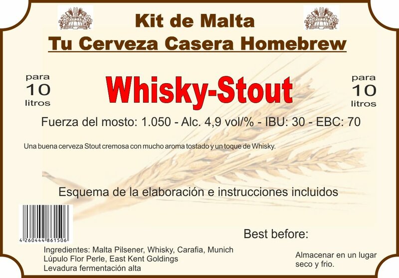 Kit en grano "Whisky-Stout" 10ltr