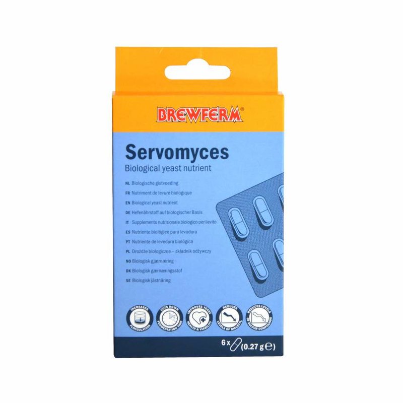 Brewferm Servomyces - nutriente de levadura – 6 cápsulas