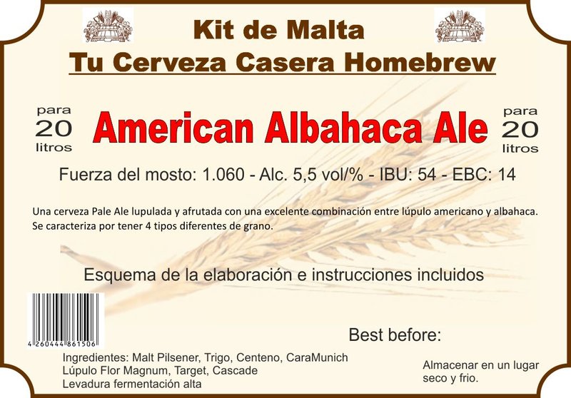 Kit en grano "American Albahaca Ale"