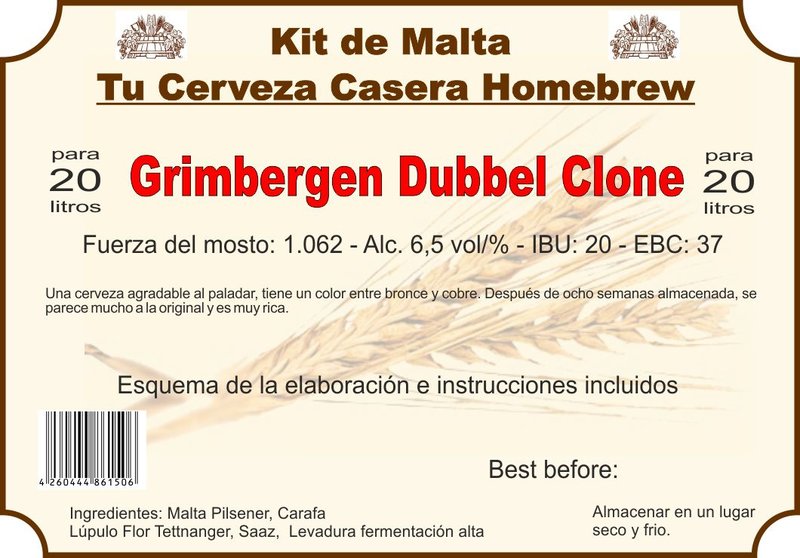 Kit en grano "Grimbergen Dubbel Clone"