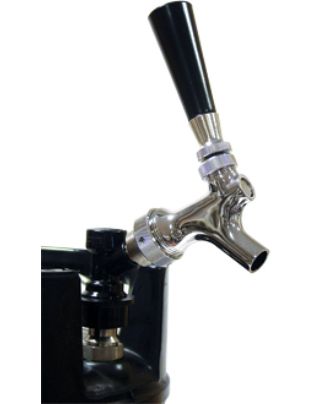 Grifo cromado de cerveza con conector ball-lock para KEG